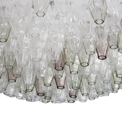 Mid Century Poliedri Murano Glass Chandelier by Carlo Scarpa, 1960s Mid Century Poliedri Murano Glass Chandelier by Carlo Scarpa, 1960s