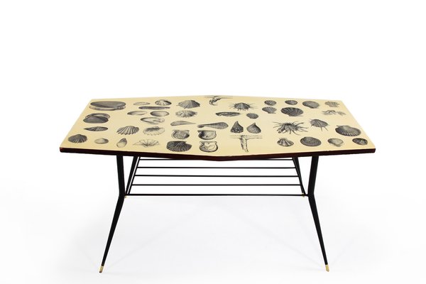 Italian Side Table with Shell Motifs 1950s for sale at Pamono