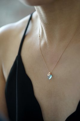Luck Rock Necklace with Healing Blue 