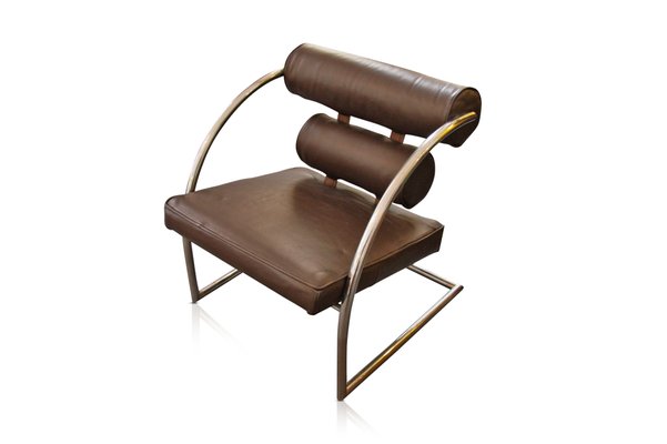Vintage Chrome And Leather Armchair 1930s For Sale At Pamono