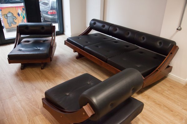 Vintage Sofa With 2 Armchairs By Gianni Ia For At Pamono Vintage Sofa With 2 Armchairs By Gianni, Leather Sofa And 2 Armchairs