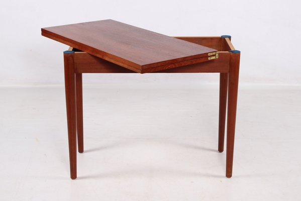 Danish Teak Foldable Table For At Pamono Danish Teak Foldable Table 1
