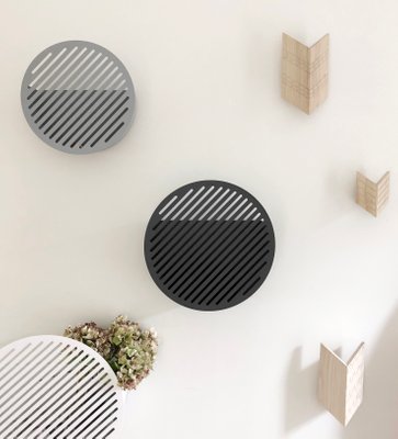 Large Grey Diagonal Wall Basket By Andreasson Leibel For Swedish Large Grey Diagonal Wall Basket By