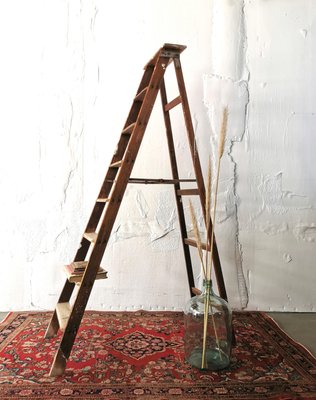 Wooden Foldable Painter S Ladder 1960s, Old Wooden Ladders Craigslist
