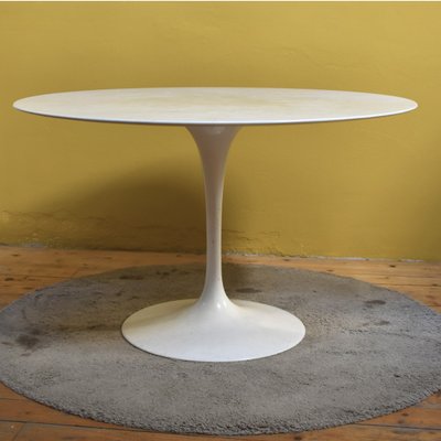 Vintage Tulip Table with Marble Top by Eero Saarinen for Knoll