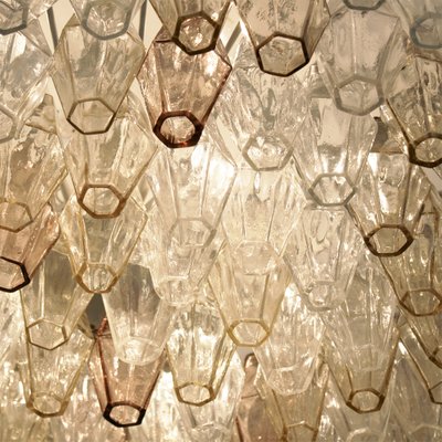 Mid Century Poliedri Murano Glass Chandelier by Carlo Scarpa, 1960s Mid Century Poliedri Murano Glass Chandelier by Carlo Scarpa, 1960s