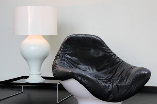 large white floor lamp