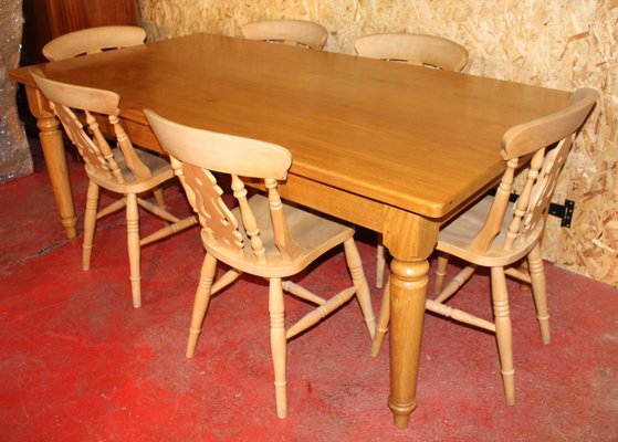 Country Pine Table With 6 Chairs 1980s For Sale At Pamono