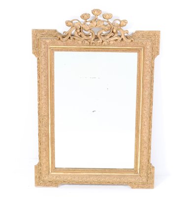 French Art Nouveau Gilt Plaster Mirror, 1900s for sale at Pamono