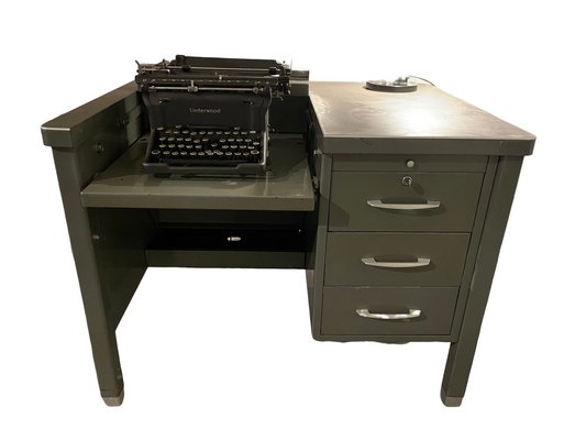 Typewriter desk vintage deals