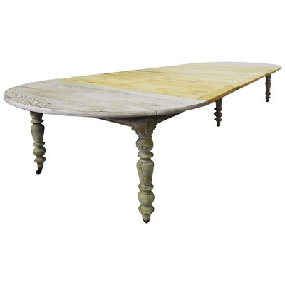 French Extending Limed Oak Dining Table 1850s For Sale At Pamono