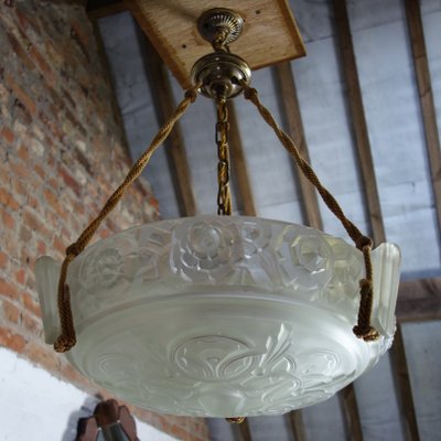 Art Deco Ceiling Light From Marius Ernest Sabino 1930s For Sale