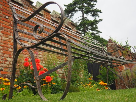 Antique Wrought Iron 4 Seater Garden Bench For Sale At Pamono