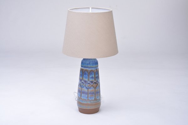 Blue Grey Ceramic Table Lamp By Einar, Blue Grey Ceramic Table Lamps