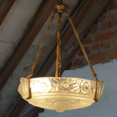 Art Deco Ceiling Light From Marius Ernest Sabino 1930s For Sale