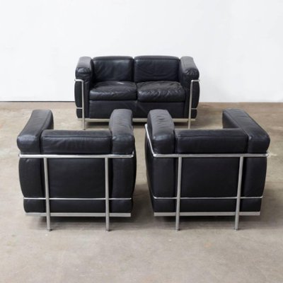 Lc2 Easy Chairs By Le Corbusier For Cassina 1920s Set Of 2