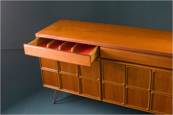 Mid Century Teak Record Cabinet From Mcintosh For Sale At Pamono