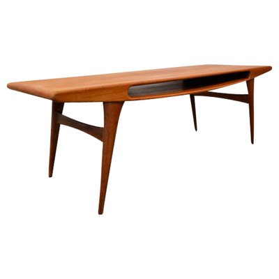 Vintage Danish Teak Coffee Table With Smile Opening For Sale At Pamono