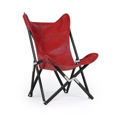 Red Telami Tripolina Leather Chair From, Leather Camp Chair