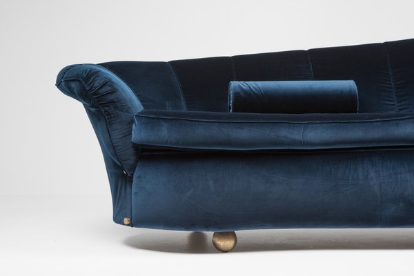 Blue Velvet Sofa 1970s For At Pamono Blue Velvet Sofa 1970s For At Pamono