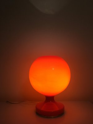 Vintage Red Glass Table Lamp By Stepan Tabera For Opp Jihlava At Pamono Vintage Red Glass Table Lamp By Stepan, Red Glass Bedside Lamps