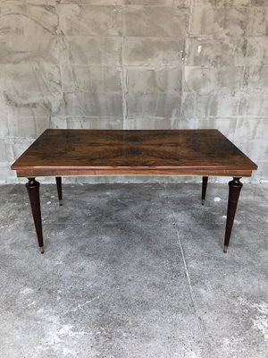 Art Deco French Lacquered Walnut Dining Table