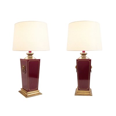 burgundy table lamps