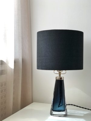 Rd 1566 Table Lamp By Carl Erlund, Navy Blue Side Table Lamps