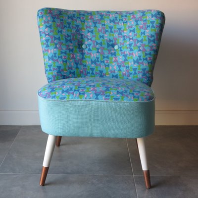Cocktail Chair in Blue 1950s for sale at Pamono