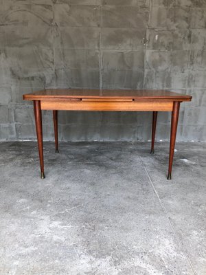 French Extendable Mahogany Dining Table 1950s