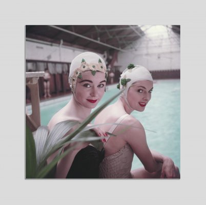 Swimming Hats Print by Charles Hewitt 