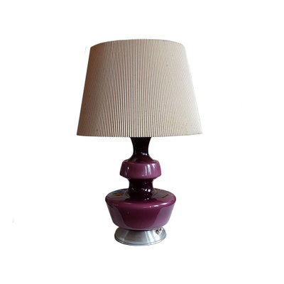 Danish Glass Table Lamp from Holmegaard Glass Table Lamps by Holmegaard Denmark