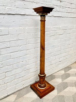 Antique Wooden Plinth Pedestal Plant Stand For Sale At Pamono