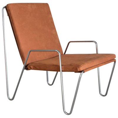 Vintage Suede Leather Bachelor Chair by Verner Panton 1953 for