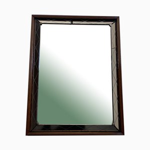 Art Deco Mirror with Raised and Engraved Edge