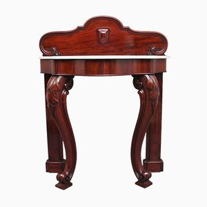 19th-Century Mahogany and Marble Top Console Table