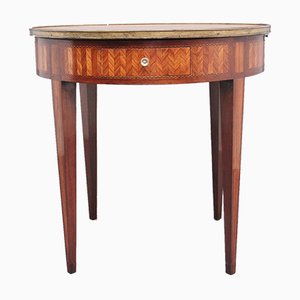 Französischer Tisch aus Veilchenholz mit Marmorplatte, 19. Jh