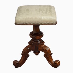 Victorian Height Adjustable Stool in Rosewood