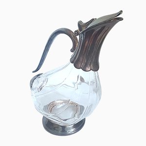 Silvered Crystal Glass Decanter
