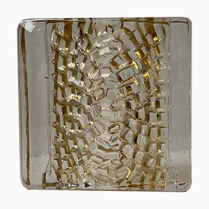 Brutalist Glass Block Sculpture from Kosta Boda, 1970s