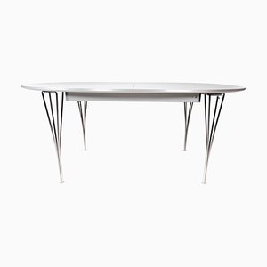 Ellipse Dining Table with White Laminate by Piet Hein for Fritz Hansen