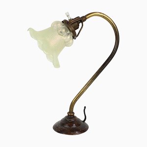 Art Nouveau Brass Lamp, 1920s