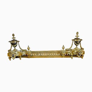 Französischer Antiker Ausziehbarer Vergoldeter Ormolu Fender aus Vergoldeter Bronze