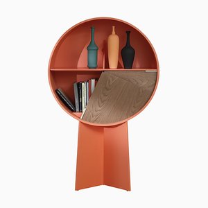 Orange Luna Storage Cabinet by Patricia Urquiola