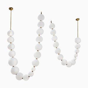 Lampes à Suspension avec Collier de Perles par Ludovic Clément D'armont, Set de 2