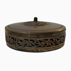 Antique Scandinavian Trinket Box in Bronze and Brass, 1920s