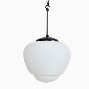 Czech Large Acorn Opaline Pendant Light