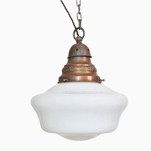 Antique Church Opaline Pendant Light