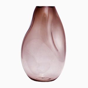 Vase XL Supernova IV Rouge Fumé par Simone Lueling pour Eloa