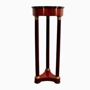 Athenian Empire Style Sellette Table in Mahogany and Marble, Early 20th Century